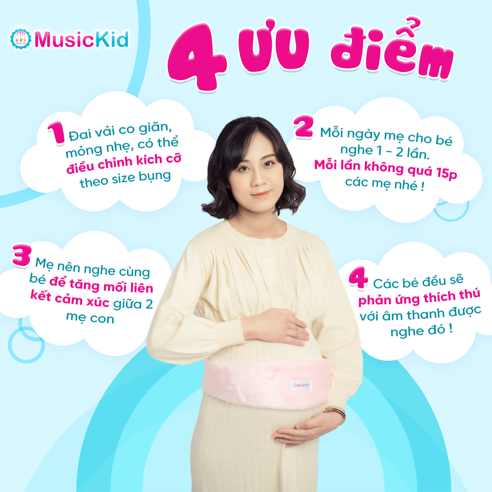 Ưu điểm tai nghe thai giáo MusicKid